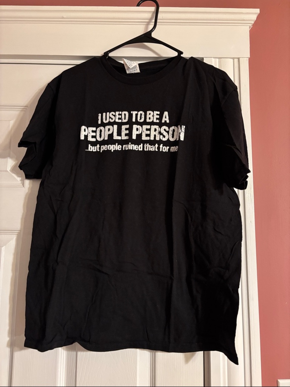 Black Graphic Tee - "I Used To Be A People Person"